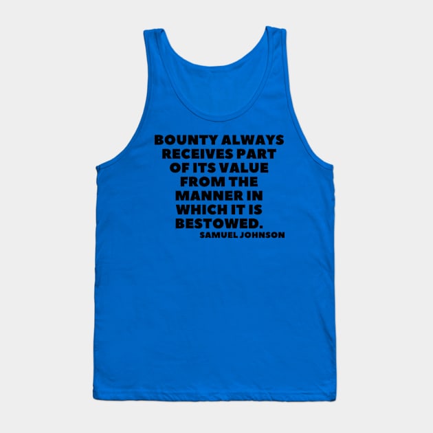 quote Samuel Johnson about charity Tank Top by AshleyMcDonald